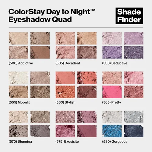 Miniatura 6 de REVLON ColorStay Quad - Sombra de ojos de día a noche, paleta de sombras de larga duración con tonos de transición y sensación suave, a prueba