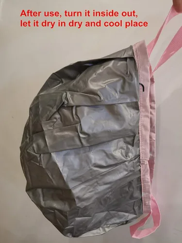 Miniatura 6 de Bolsa plegable de 14L para remojar pies con asas para niñas y mujeres, spa de pedicura portátil para pies, bañera plegable para baño, camping y Rosa