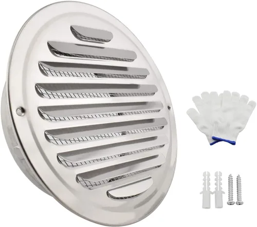 Miniatura 8 de SDTC Tech Cubierta redonda de rejilla de ventilación de aire de 3 pulgadas de acero inoxidable con rejilla de ventilación de pared con malla