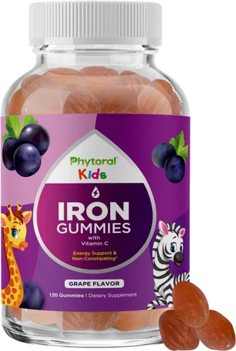 Miniatura 10 de Gomitas de hierro para niños con vitamina C – Suplementos de hierro constructor de sangre para niños con suave para una inmunidad más fuerte y apoyo