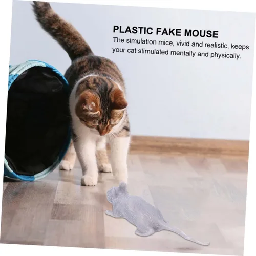 Miniatura 4 de 10pcs Halloween Realistic Plastic Mouse Prank Gray Simulation Figurines for Scary Party Decorations and Practical Halloween Accessories