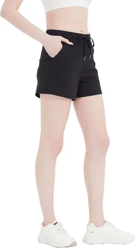 Miniatura 4 de RIBOOM Pantalones cortos de entrenamiento 2 en 1 para mujer, pantalones cortos deportivos con bolsillos para yoga y gimnasio