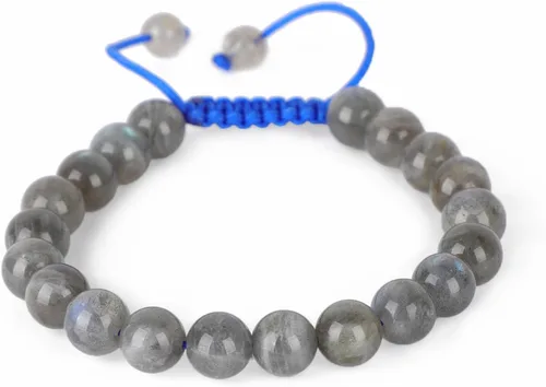 Miniatura 114 de AD Beads Pulseras de piedras preciosas unisex de 0.315 pulgadas (0.315 in), macramé curativo ajustable de 7 a 9 pulgadas Usa esta pulsera