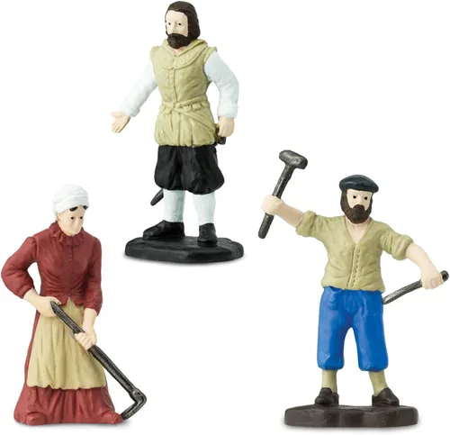 Miniatura 3 de Safari Ltd. Jamestown Settlers TOOB - 10 figuras: marinero, jardinero, herrero, colonos, John Smith, pollo, cerdo, cañón - Figuras de juguete