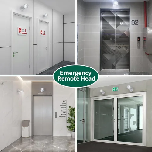 Miniatura 6 de TANLUX Iluminación de cabeza remota de emergencia, 1 paquete de luz de emergencia de un solo cabezal, certificación UL, entrada de voltaje múltiple