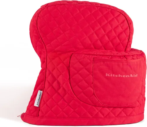 Miniatura 12 de KITCHENAID Funda ajustable para batidora de pie inclinable con bolsillo de almacenamiento, acolchada 100% algodón, 14.4 x 18 x 10 pulgadas, gris
