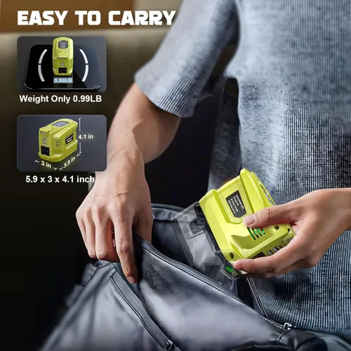Miniatura 4 de Inversor de potencia real de 200W compatible con Ryobi 18V, inversor de batería DC 18V a AC 110-120V, generador de estación de energía LIVOWALNY
