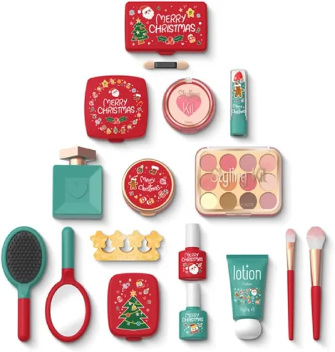 Miniatura 5 de Serena&Jewel Maquillaje de simulación para niños pequeños, juego de maquillaje de juguete para niños de 3 a 5 años, kit de maquillaje para niños