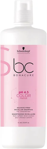 Schwarzkopf Professional Bonacure Color Freeze Ph 4.5 Champú sin sulfato micelar, fresco, 33.8 fl oz