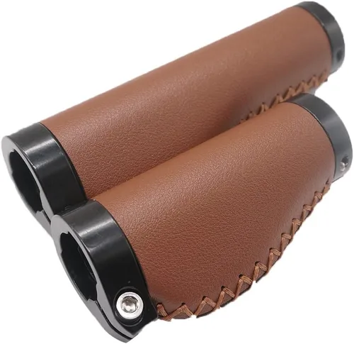 Miniatura 6 de Agarres para mango de bicicleta de 135/3.740 in, agarres largos/cortos, antideslizantes, de microfibra, de PVC, ergonómicos, cosidos a mano, casual