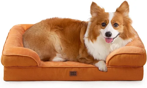 Miniatura 45 de EHEYCIGA - Cama ortopédica para perro grande, impermeable, de espuma viscoelástica y espuma tipo caja de huevos, bordes elevados, antideslizante