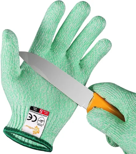 Miniatura 14 de Guantes Evridwear resistentes al corte para niños de 10 a 13 años, guantes de corte con protección de grado alimenticio nivel 5 para cocinar, Gris