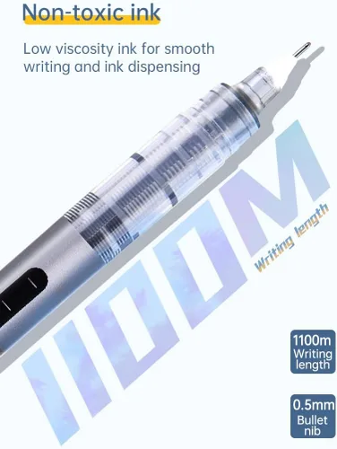 Miniatura 9 de 12 bolígrafos líquidos de punta fina de punta fina, bolígrafos de tinta negra de 0.020 in, bolígrafos de punta ultra fina, escritura suave