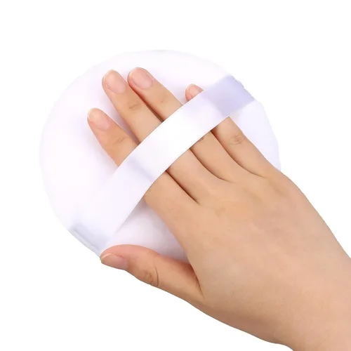 Miniatura 6 de 1 paquete de 1 soplete grande de 5 pulgadas para polvo facial, ultra suave, lavable, suelto, esponja de mezcla redonda, esponja para ajustar