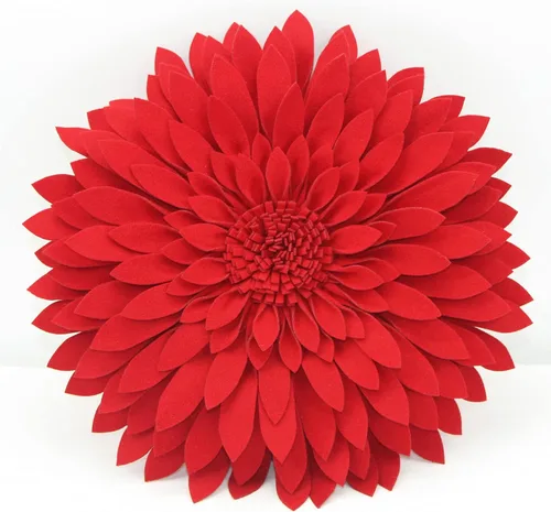 Miniatura 32 de Almohada decorativa 3D de flores de margarita, manta de girasol de 14.5 x 13 pulgadas, decoración redonda para el hogar para sofá y cama