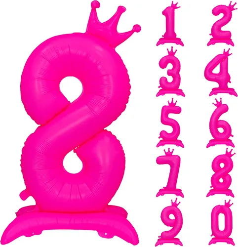 Miniatura 43 de Globos de aluminio grandes con corona negra número 0 para niños y niñas, cumpleaños, boda, aniversario, fiesta, baby shower, suministros 0