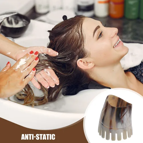 Miniatura 4 de Healifty Cepillo Gua Tool Peine Niñas Masajeador de cuero cabelludo Sha Guasha Cuerno portátil Cuerno de Cuerno de Cuerno de Mano Mujer Pulpo Como