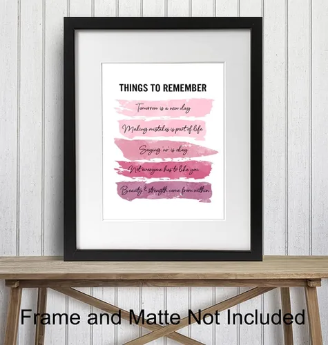 Miniatura 3 de Arte y decoración de pared con citas inspiradoras positivas - GRANDE 11X14 - Regalos de aliento edificantes para mujeres, niñas, adolescentes