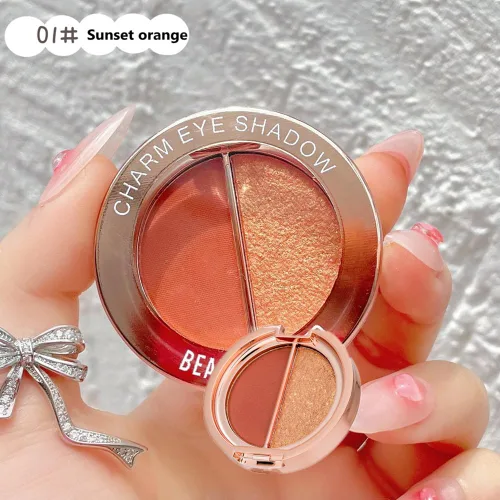 Miniatura 7 de sombra de ojos de doble color, paleta de maquillaje de ojos de alto pigmento, polvo de sombra de ojos metálico brillante mate, maquillaje de ojos