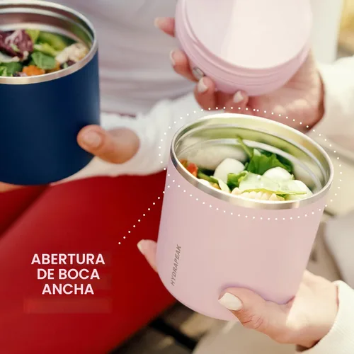 Miniatura 7 de Hydrapeak Tarro de comida de acero inoxidable con aislamiento al vacío de 25 onzas para comida caliente y fría, recipiente de boca ancha a prueba