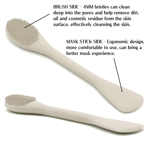 Miniatura 3 de Aplicador de cepillo de máscara facial, cepillos de máscara para limpieza facial y exfoliación, herramienta aplicadora de máscara de arcilla facial