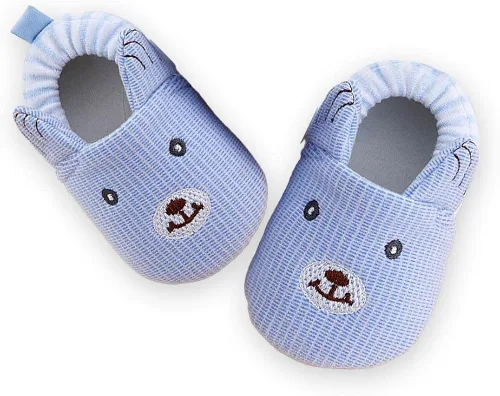 Miniatura 6 de Sekantrol Zapatos para recién nacidos, para niños y niñas, zapatos deportivos unisex con suela antideslizante suave, pantuflas ajustables de dibujos
