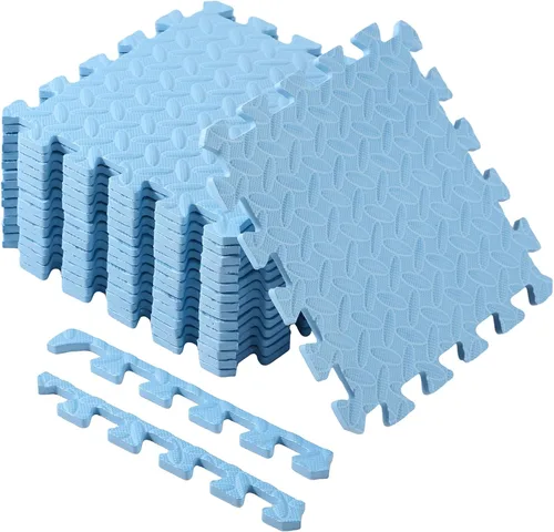 Miniatura 12 de Shihanee 16 piezas de baldosas de espuma para suelo de bebé de 11.81 x 11.81 pulgadas, alfombrillas de espuma para suelo, alfombrillas de juego a