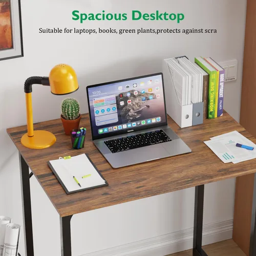 Miniatura 5 de PayLessHere Juego de escritorio y silla de oficina en casa de 32 pulgadas, escritorio para computadora de 32 pulgadas con silla de oficina Negro