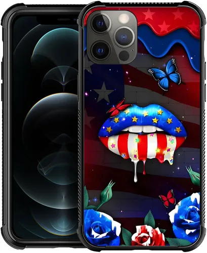 Miniatura 53 de Funda compatible con iPhone X/XS, diseño de bandera estadounidense de béisbol, TPU suave, a prueba de golpes, de vidrio templado, para iPhone X/XS