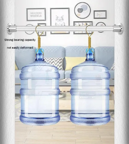 Miniatura 4 de Barra de armario de acero inoxidable 304, barra de armario resistente, 1.260 in (1-1/4") de diámetro. con 2 enchufes de brida