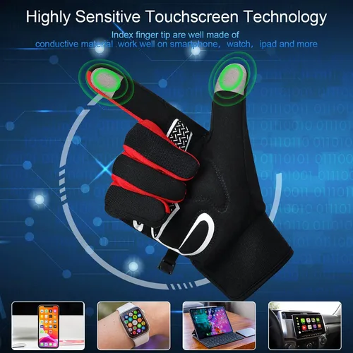 Miniatura 3 de Souke Sports Winter Cycling Bike Gloves Padded Fleece-Liner Full Finger Bicycle Shock-Absorbing Anti-Slip Warm MTB Road Biking Gloves for MenWomen