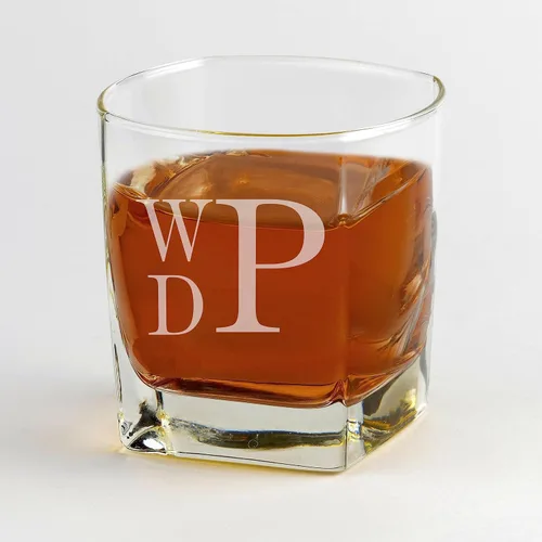 Miniatura 8 de Vaso de whisky con monograma Vidrio de rocas personalizado Vidrio de whisky padrino Vaso de whisky personalizado Vaso de whisky grabado