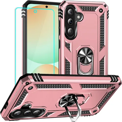 Miniatura 11 de Yiakeng Funda para Samsung A52, Galaxy A52 con protector de pantalla HD, fundas protectoras de grado militar con anillo para Samsung Galaxy A52 5G