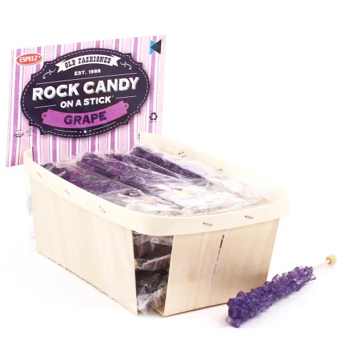 Miniatura 63 de Palitos de caramelo de roca extragrandes: 12 paletas de cereza rosa – envueltas individualmente – Palitos de caramelo de roca de cristal