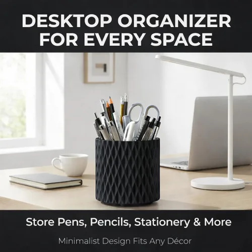 Miniatura 6 de Organizador de brochas de maquillaje - Organizador giratorio de brochas de maquillaje de 360° con 5 ranuras, recipiente para brochas de maquillaje
