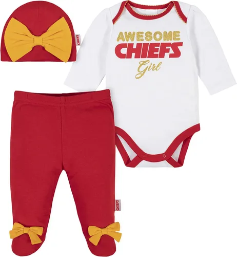 Miniatura 6 de NFL Conjunto de enterizo, pantalón con pies y gorro de 3 piezas para bebé niña Alternativa 2