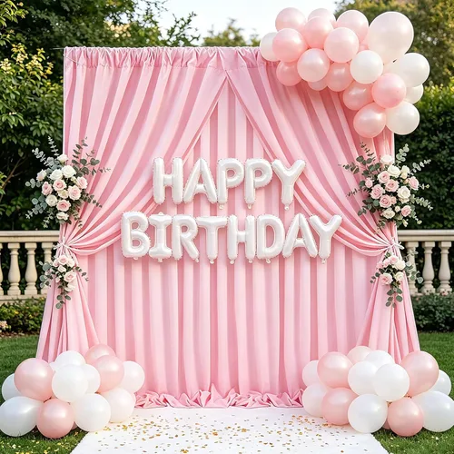 Miniatura 19 de Cortinas de Telón de Fondo Blanco de 2 Paneles 5 x 1,5 m de Poliéster, Telón de Fondo para Fotografía, Cortinas para Decoración de Fondo de Boda