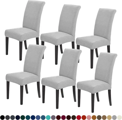 Miniatura 40 de Joccun Fundas para Sillas de Comedor Juego de 2, Fundas Elásticas para Sillas de Comedor Fundas para Sillas de Comedor Protector de Asiento, Funda