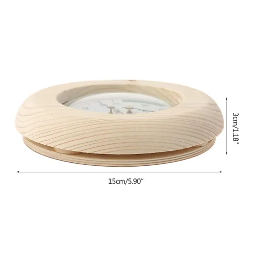 Miniatura 3 de Higrotermógrafo de sauna Termómetro interior Medidor de humedad Termómetro de habitación Higrómetro Equipo de medición de temperatura de madera
