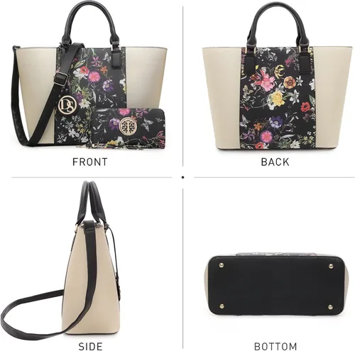 Miniatura 45 de Dasein Satchel Purse Handbag for Women Large Shoulder Work Tote Bag With Matching Wallet
