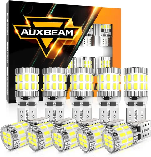 Miniatura 12 de Auxbeam Bombillas LED 194 mejoradas azules, 400% más brillantes, extremadamente brillantes, sin errores Canbus, bombillas LED 168 2825 T10 W5W
