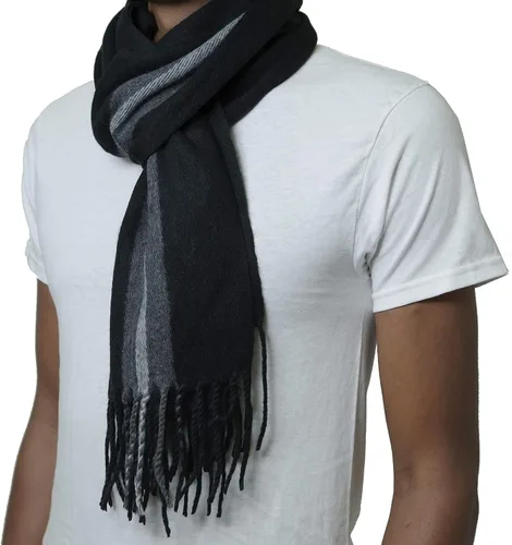 Miniatura 8 de Alpine Swiss Bufanda a cuadros para hombre, ultra suave, chal de invierno, cálido, ligero, para clima frío