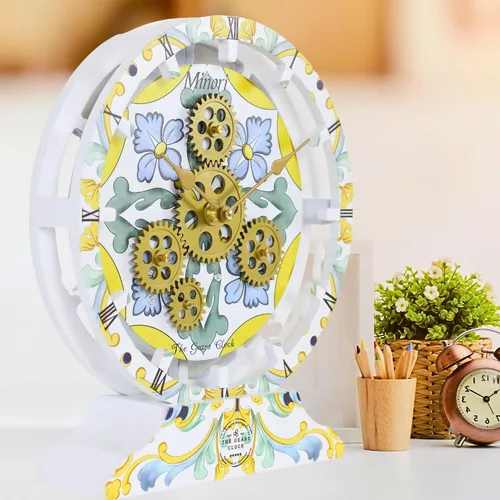 Miniatura 39 de ImprovingLife The Gears - Reloj de pared con engranajes móviles (Atrani, redondo de 10 pulgadas)