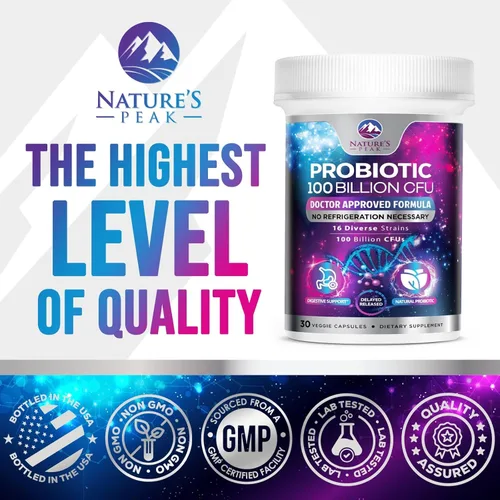 Miniatura 4 de Probióticos premium – 100 mil millones de UFC por cápsula – 16 cepas + prebióticos – el mejor suplemento de salud intestinal para mujeres y hombres