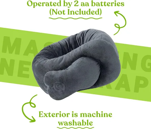 Miniatura 8 de Pursonic Envoltura masajeadora portátil ajustable para cuello y hombros con calor calmante para relajar y calmar las áreas de tu cuello y hombros