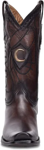 Miniatura 3 de Cuadra Botas occidentales para hombre en cuero genuino marrón, Metálico, marrón