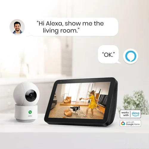 Miniatura 7 de aosu Cámara de Seguridad Interior de 4MP - Monitor de Bebé Cámara para Mascotas 2.5K 360° para Seguridad del Hogar con Router Wi-Fi de 5/2.4 GHz