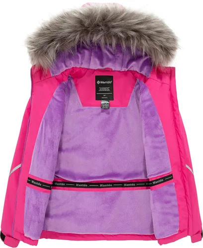Miniatura 3 de Wantdo Chaquetas de snowboard para niña, impermeables, de forro polar, para invierno, resistente al viento