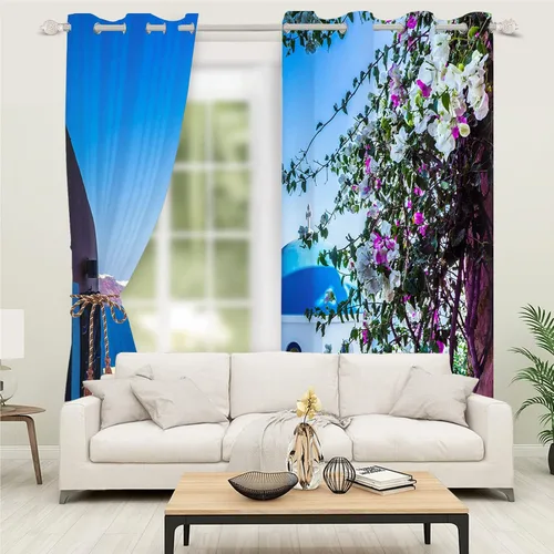 Miniatura 181 de Cortinas japonesas con pintura de tinta, monte Fuji, sol rojo, puesta de sol, hojas de bambú, cortinas de ventana para dormitorio, sala de estar