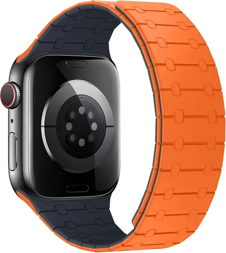 Miniatura 2 de Compatible con correa de Apple Watch de 49mm 46mm 45mm 44mm 42mm 41mm 40mm 38mm, correa de bucle magnético ajustable de silicona para iWatch Ultra